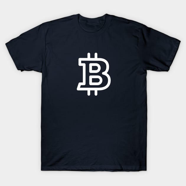 Bitcoin Logo white crypto T-Shirt by My Crypto Design